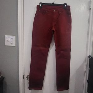 Levi's Men's Slim Jeans in Deep Red